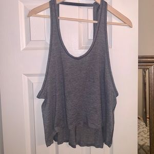 lululemon keyhole gray tank size 6.